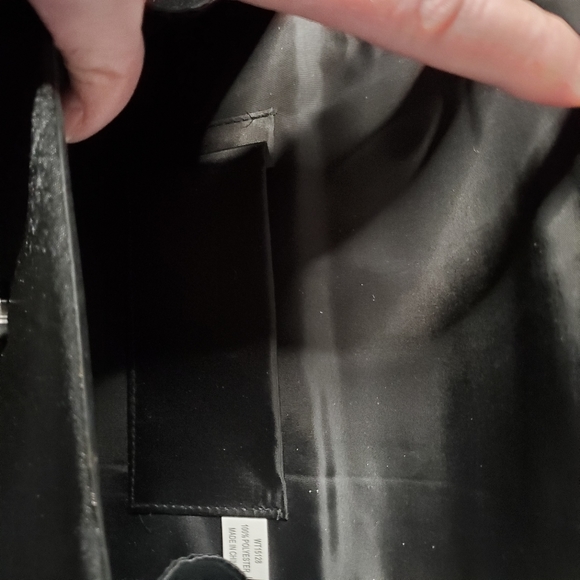 Bijoux Terner Black Formal evening bag silver chain strap small inside pocket - Picture 8 of 12